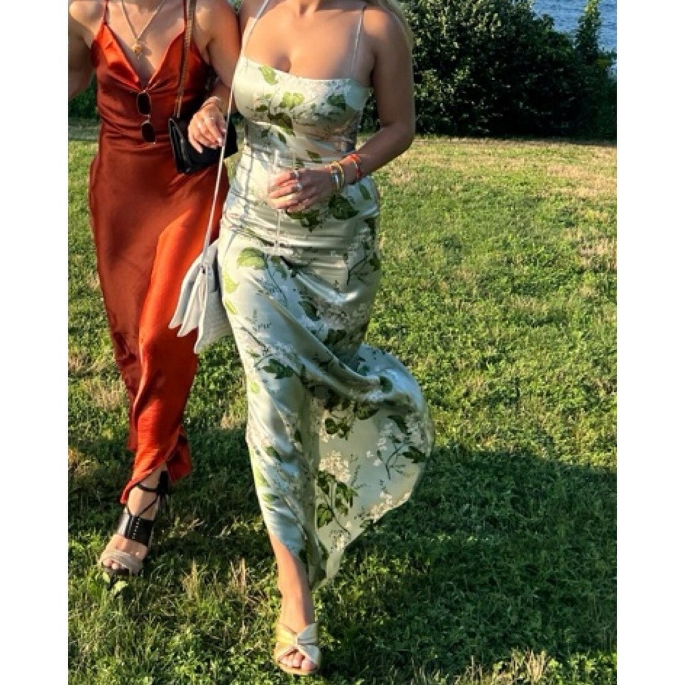 Reformation silk maxi dress size 8 Frankie Tea Garden floral - Picture 4 of 13